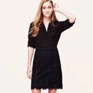 Ann Taylor LOFT Crochet Skirt
